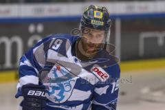 DEL - Eishockey - Saison 2019/20 - ERC Ingolstadt - Iserlohn Roosters - Findlay Brett (#19 ERCI) beim warm machen - Foto: Jürgen Meyer