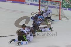 DEL - Eishockey - Saison 2019/20 - ERC Ingolstadt -  Straubing Tigers - Colin Smith (#88 ERCI) - #eff Zatkoff Torwart Straubing - Foto: Jürgen Meyer