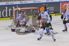 DEL - Eishockey - Saison 2019/20 - ERC Ingolstadt - Fishtown Pinguins - Gudlevskis Kristers Torwart Bremerhaven - Jerry D´Àmigo (#9 ERCI) - Foto: Jürgen Meyer