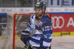 DEL - Eishockey - Saison 2019/20 - ERC Ingolstadt - Iserlohn Roosters - Findlay Brett (#19 ERCI) beim warm machen - Foto: Jürgen Meyer