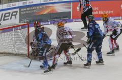 DEL - Eishockey - Saison 2019/20 - ERC Ingolstadt - Fishtown Pinguins - Gudlevskis Kristers Torwart Bremerhaven - Der 1:0 Führungstreffer durch Wayne Simpson (#21 ERCI) - Brett Olson (#16 ERCI) - jubel - Foto: Jürgen Meyer