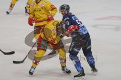 DEL - Eishockey - Saison 2019/20 - ERC Ingolstadt - Düsseldorfer EG - Faustkampf zwischen Brandon Mashinter (#53 ERCI) und Zanetti Marc (#51 Düsseldorf) - Foto: Jürgen Meyer