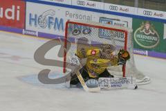 DEL - Eishockey - Saison 2019/20 - ERC Ingolstadt - Krefeld Pinguine - Der 2:0 Führungstreffer Matt Bailey (#22 ERCI) - jubel - Jussi Rynnäs (#40 Krefeld) Torwart - Foto: Jürgen Meyer