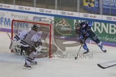 DEL - Eishockey - Saison 2019/20 - ERC Ingolstadt - Thomas Sabo Ice Tigers - David Elsner (#61 ERCI) - Niklas Treutle Torwart (#31 Nürnberg) - Foto: Jürgen Meyer