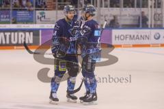 DEL - Eishockey - Saison 2019/20 - ERC Ingolstadt -  Eisbären Berlin - David Elsner (#61 ERCI) - Darin Olver (#40 ERCI) - Foto: Jürgen Meyer