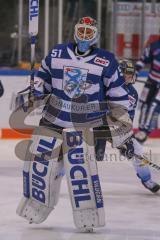 DEL - Eishockey - Saison 2019/20 - ERC Ingolstadt - Iserlohn Roosters -Timo Pielmeier (#51Torwart ERCI) beim warm machen - Foto: Jürgen Meyer