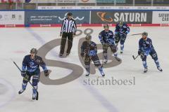 DEL - Eishockey - Saison 2019/20 - ERC Ingolstadt - Fishtown Pinguins - Der 1:0 Führungstreffer durch Tim Wohlgemuth (#33 ERCI) - jubel - Simon Schütz (#97 ERCI) - Darin Olver (#40 ERCI) - Colton Jobke (#7 ERCI) - Foto: Jürgen Meyer