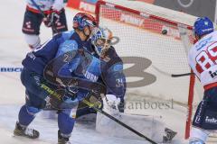 DEL - Eishockey - Saison 2020/21 - ERC Ingolstadt - Adler Mannheim - Der 0:2 Führungstreffer durch David Wolf (#89 Mannheim) - jubel - Michael Garteig Torwart (#34 ERCI) - Emil Quaas (#20 ERCI) - Foto: Jürgen Meyer