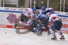 DEL - Eishockey - Saison 2020/21 - ERC Ingolstadt - Adler Mannheim - Wojciech Stachowiak (#19 ERCI) - Frederik Storm (#9 ERCI) - Foto: Jürgen Meyer