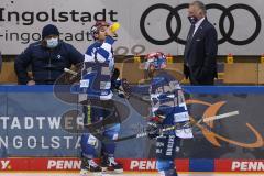 DEL - Eishockey - Saison 2020/21 - ERC Ingolstadt - Schwenninger Wild Wings - Wayne Simpson (#21 ERCI) - Doug Shedden (Cheftrainer ERCI) - Foto: Jürgen Meyer