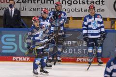 DEL - Eishockey - Saison 2020/21 - ERC Ingolstadt - Adler Mannheim - Petrus Palmu (#52 ERCI) - Wayne Simpson (#21 ERCI) - #61# - Ben Marshall (#45 ERCI) - Foto: Jürgen Meyer