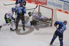 Vorbereitungsspiel - DEL - Eishockey - Saison 2020/21 - ERC Ingolstadt -  Augsburger Panther - Der 4:1 Führungstreffer durch Wayne Simpson (#21 ERCI) - Markus Keller Torwart (#35 Augsburg) - Foto: Jürgen Meyer