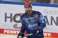 Vorbereitungsspiel - DEL - Eishockey - Saison 2020/21 - ERC Ingolstadt -  Augsburger Panther - Morgan Ellis (#4 ERCI) - beim warm machen - Foto: Jürgen Meyer