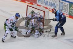 Vorbereitungsspiel - DEL - Eishockey - Saison 2020/21 - ERC Ingolstadt -  Augsburger Panther - Brandon Defazio (#24 ERCI) mit einer Torchance - Markus Keller Torwart (#35 Augsburg) - Foto: Jürgen Meyer