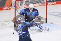 Vorbereitungsspiel - DEL - Eishockey - Saison 2020/21 - ERC Ingolstadt -  Augsburger Panther - Nicolas Daws Torwart (#35 ERCI) -beim warm machen - Foto: Jürgen Meyer