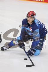 Vorbereitungsspiel - DEL - Eishockey - Saison 2020/21 - ERC Ingolstadt -  Augsburger Panther - Tim Wohlgemuth (#33 ERCI) beim warm machen - Foto: Jürgen Meyer