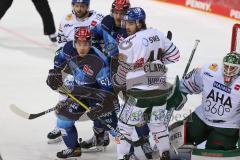 Vorbereitungsspiel - DEL - Eishockey - Saison 2020/21 - ERC Ingolstadt -  Augsburger Panther - Petrus Palmu (#52 ERCI) - Michael Clarke (#44 Augsburg) - Markus Keller Torwart (#35 Augsburg) - Foto: Jürgen Meyer