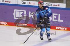 Vorbereitungsspiel - DEL - Eishockey - Saison 2020/21 - ERC Ingolstadt -  Augsburger Panther - Wayne Simpson (#21 ERCI) beim warm machen - Foto: Jürgen Meyer