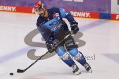 Vorbereitungsspiel - DEL - Eishockey - Saison 2020/21 - ERC Ingolstadt -  Augsburger Panther - Morgan Ellis (#4 ERCI) beim warm machen - Foto: Jürgen Meyer