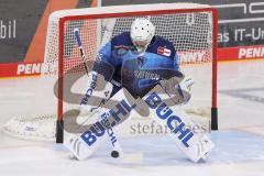 Vorbereitungsspiel - DEL - Eishockey - Saison 2020/21 - ERC Ingolstadt -  Augsburger Panther - Nicolas Daws Torwart (ERCI) beim warm machen - Foto: Jürgen Meyer