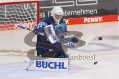 Vorbereitungsspiel - DEL - Eishockey - Saison 2020/21 - ERC Ingolstadt -  Augsburger Panther - Nicolas Daws Torwart (ERCI) beim warm machen - Foto: Jürgen Meyer