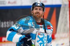 Penny DEL - Eishockey - Saison 2021/22 - ERC Ingolstadt - Krefeld Pinguine - David Warsofsky (#55 ERCI) - beim warm machen -  Foto: Jürgen Meyer