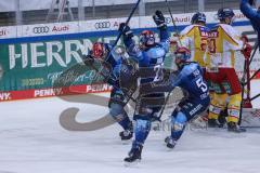 DEL - Eishockey - ERC Ingolstadt - Düsseldorfer EG - entscheidendes 4:3 Tor Jubel Petrus Palmu (52 ERC) #Mathew Bodie (22 ERC)