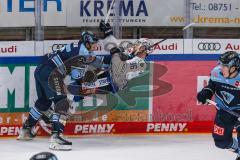 DEL - ERC Ingolstadt - Schwenninger Wild Wings - Zweikampf Brian Gibbons (37 ERC)