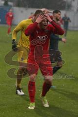 Bayernliga Süd - Saison 2021/2022 - FC Ingolstadt 04 II - TSV 1860 München II - Meikis Fabio (#19 FCI) vergibst eine Torchance - Enttäuscht - Szekely György Torwart München  - Foto: Meyer Jürgen