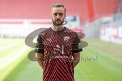 David Kopacz (29, FCI) ; FC Ingolstadt 04;
3.Liga, Porträttermin 2023/2024