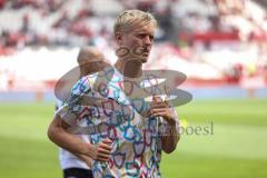 3. Liga; Rot-Weiss Essen - FC Ingolstadt 04; vor dem Spiel Aufwärmtrikot Puma stronger together, Tobias Bech (11, FCI)