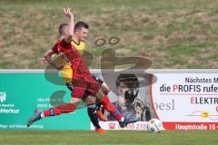 Kreisklasse - Saison 2023/24 -  SV Zuchering - TSV Lichtenau - Leander Friedl rot Zuchering - Manuel Kies gelb Lichtenau - Foto: Meyer Jürgen
