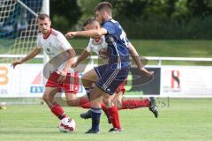 Kreisklasse - Saison 2022/2023 - TV Münchsmünster - SpVgg Langenbruck  - Enrico Reindl blau Münchsmünster - Matthias Zimmermann weiss Langenbruck - Foto: Meyer Jürgen