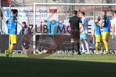 2.BL; FC Ingolstadt 04 - FC Schalke 04; Tor Jubel Treffer Torwart Dejan Stojanovic (39 FCI) geschlagen 0:3, hängende Köpfe Valmir Sulejmani (33, FCI) Rico Preißinger (6, FCI) Bülter Marius (11 S04) Nico Antonitsch (5, FCI)