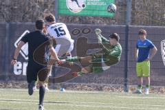 U17 DFB-Nachwuchsliga - Saison 2024/25 - FC Ingolstadt 04 - TSG Hoffenheim - Alexander Meyer weiss FCI - Darijo Ebert Torwart Hoffenheim - Foto: Meyer Jürgen