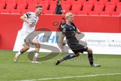 3. Liga; FC Ingolstadt 04 - SpVgg Unterhaching; Benjamin Kanuric (8, FCI) Tor Jubel Treffer 1:0, Schifferl Raphael (37 SpVgg)
