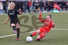 2. Fußball-Liga - Frauen - Saison 2022/2023 - FC Ingolstadt 04 - SC Freiburg II - Alina Mailbeck (Nr.8 - FCI Frauen) - Fellhauer Kim schwarz Freiburg - Foto: Meyer Jürgen