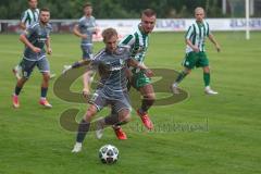 Landesliga - Saison 2025/26 - SV Manching - TSV Jetzendorf - Dzenis Seferovic (Nr.6 - SV Manching) - Frederic Rist grau Jetzendorf - Foto: Meyer Jürgen