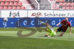 3. Liga - FC Ingolstadt 04 - TSV 1860 München - Tor 2:0 durch Marc Stendera (10, FCI), Ersatztorwart Torwart Kretzschmar Tom (40, 1860)  keine chance, Jubel