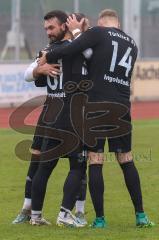 Kreisliga - Saison 2022/2023 - DJK Ingolstadt - Türk.SV Ingolstadt - Ibrahim Sahin schwarz Türk SV mit dem 0:1 Führungstreffer - jubel - Mathias Habricht #14 Türk SV -  - Foto: Meyer Jürgen