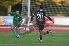 Bezirksliga - Saison 2024/25- FC Fatih Ingolstadt - SVN München - Akif Abasikeles (Nr.20 - FC Fatih) - Wassim Zormati Torwart München - Foto: Meyer Jürgen