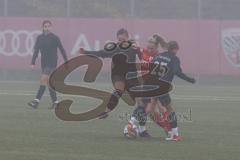 Frauen - Bayernliga - U17 - B-Junioren -  FC Ingolstadt 04 II - FC Forstern - Lilly Ettinger rot FCI - Delles Marie rechts schwarz Forstern - Maliha Madeleine schwarz Forstern links -  Foto: Meyer Jürgen