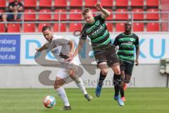 Michael Heinloth (17, FCI) Ngankam Jessic (17 Fürth) ; FC Ingolstadt 04 - SpVgg Greuther Fürth; 2.BL; Testspiel