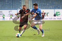 2.BL; Hansa Rostock - FC Ingolstadt 04; Zweikampf Kampf um den Ball Fatih Kaya (9, FCI) Malone Ryan (16 HR)