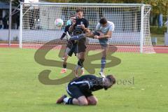 Kreisliga - Saison 2023/2024 - FC Fatih Ingolstadt - TSV Münchsmünster - Marko Miskovic schwarz Fatih - Andreas Müller grau Münchsmünster - Foto: Meyer Jürgen