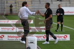 3.Liga - Saison 2023/2024 - SC Freiburg II - FC Ingolstadt 04 - Cheftrainer Michael Köllner (FCI) - Sportdirektor Ivica Grlic (FCI) naCH DEM <SPIEL - Foto: Meyer Jürgen