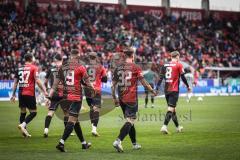 3. Liga; FC Ingolstadt 04 - FC Viktoria Köln; SchanzenGeber-Spieltag, Tor Jubel Treffer Simon Lorenz (32, FCI) Mladen Cvjetinovic (19, FCI) Benjamin Kanuric (8, FCI) Pascal Testroet (37, FCI) Tim Heike (9, FCI) Max Besuschkow (17, FCI)