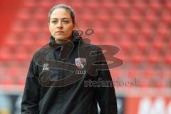 3. Liga; FC Ingolstadt 04 - TSG Hoffenheim II; vor dem Spiel Cheftrainerin Sabrina Wittmann (FCI)