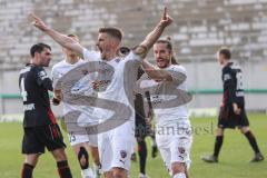 3. Liga - SV Wehen Wiesbaden - FC Ingolstadt 04 - Elfmeter Tor 1:2, Stefan Kutschke (30, FCI) Jubel, Jonatan Kotzke (25 FCI) Filip Bilbija (35, FCI)