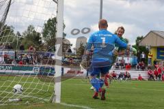 Relegation zur Bezirksliga - TSV Gaimersheim - BC Attaching - Der 1:0 Führungstreffer durch Florian Ihrling grün Gaimersheim - jubel - Hans Gamperl Torwart Attaching - Foto: Jürgen Meyer